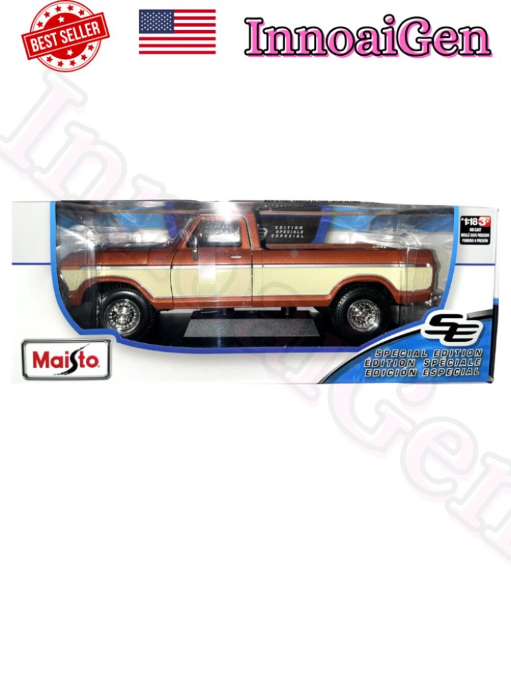 Maisto Special Edition 1979 Ford F150 Pick-up 1:18 Die-Cast Model Car Truck NWB